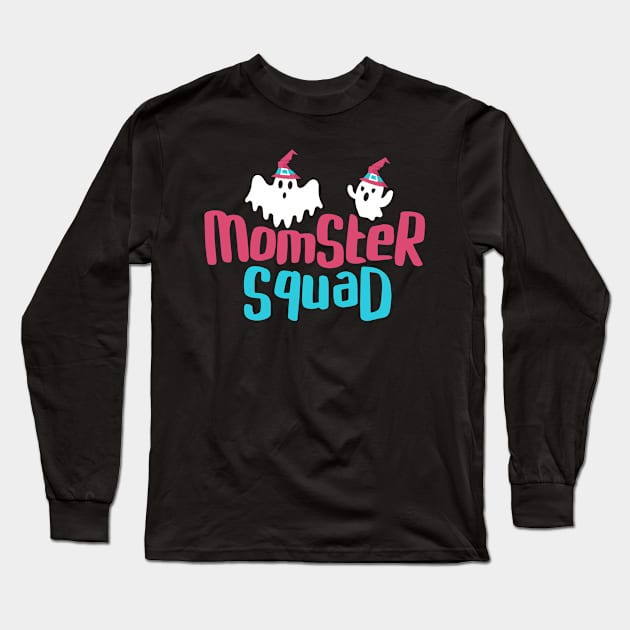 Halloween Momster Squad Long Sleeve T-Shirt by JabsCreative